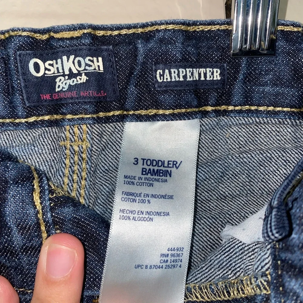 Oshkosh boys blue 3T bambin Carpenter Jeans